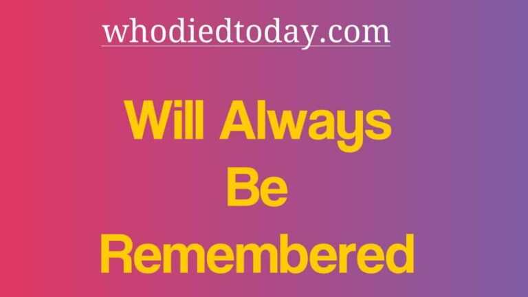 Belated condolences to the Williams family 1 belated condolences to the williams family Will Always Be Remembered no image who died today