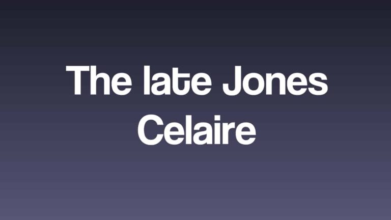 The late Jones Celaire