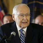 Mormon leader L Tom Perry