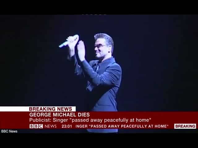 bbc news announces death of pop superstar george michael BBC News announces death of pop superstar George Michael