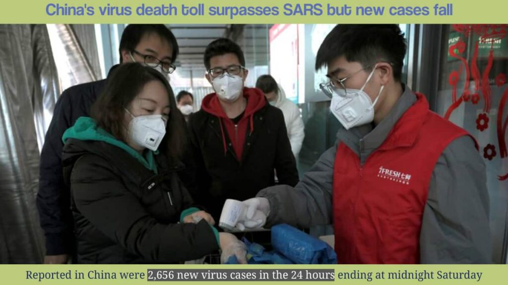 2,656 new virus cases in the 24 hours