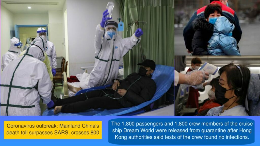 2020 China's virus death toll surpasses SARS but new cases fall China's virus death toll rose by 89 on Sunday to 811