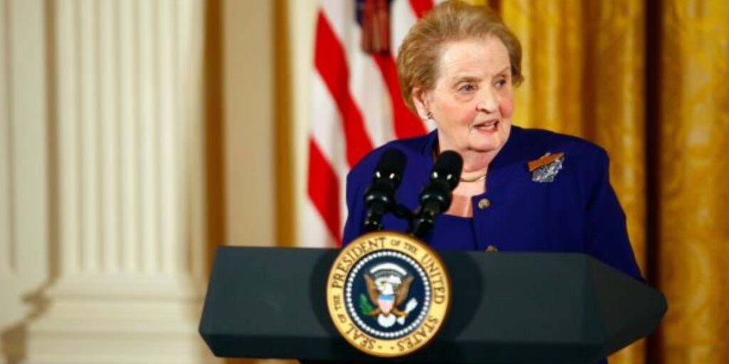 Outpourings of condolences came quickly for Madeleine Albright