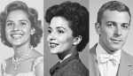 Three vintage styled black-and-white portraits